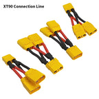 Y-type XT90 XT60 XT30 Lithium Battery Connector Cable 1 to 2 Parallel Line XT90 Male to Female Drone Power Charging Plug Wire