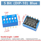 DSWB05LHGETB 2.54mm spacing 5-position direct insertion DIP/flat toggle switch blue 10