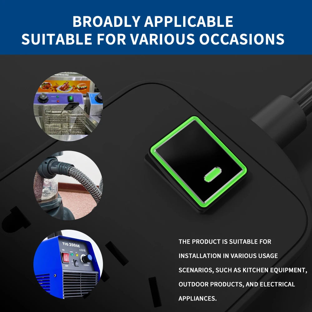 30x22mm Rocker Switch Aluminum Alloy 12V-24V 110V 220V 20cm Cable IP67 Waterproof Toggle Switch for Marine Automotive Control