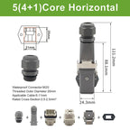 HA Heavy Duty Connector Kit 4/5/6/8 Core Pins Male&Female Insert Plug HDC-HA Rectangular Waterproof Industrial Aviation Socket