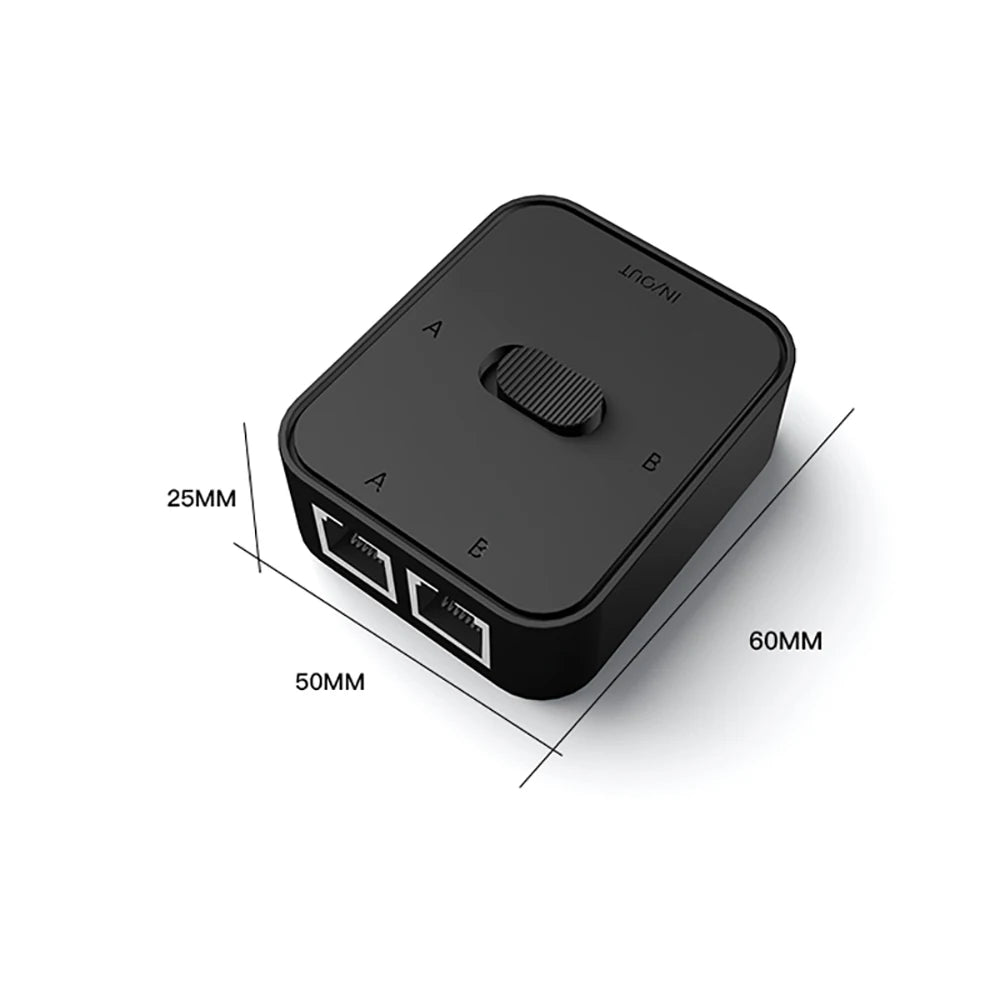 1000Mbps 2 Port Gigabit Network Switch 1 In 2 Out RJ45 Switch Network Adapter RJ45 Splitter Cable Extender for PC Laptop TV Box