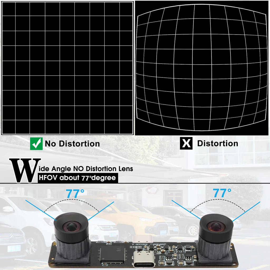 ELP 1200P Global Shutter USB Webcam Synchronization Dual Lens Camera Module High Speed 120fps 3D Stereo UVC Industrial Camera