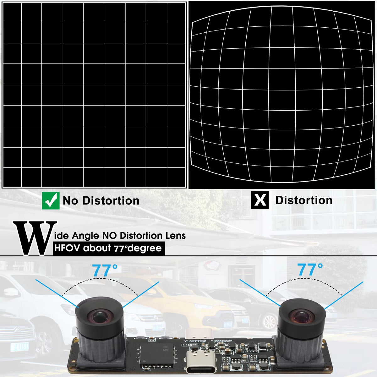 ELP 1200P Global Shutter USB Webcam Synchronization Dual Lens Camera Module High Speed 120fps 3D Stereo UVC Industrial Camera