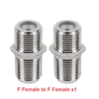 F Type to TV IEC 90 Degree Male Plug Female Jack RF Coaxial Adapter Splitter Gold Plated Connector for Cable TV Satellite TV DVR