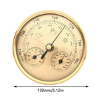 Metal 3 in 1 Barometer Weather Station for Indoor and Outdoor Use Barometer Thermometer Hygrometer with Round Frame