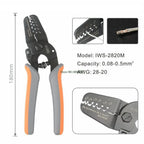 IWISS Mini Micro Open Barrel Crimping Tools Crimper Terminal Pliers for 28-20AWG JAM, Molex, Tyco, JST Terminals and Connectors