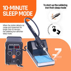 Silverflo 780W 8586D-III PRO Soldering Station 2 IN 1 Hot Air Rework Station Fsat Heating Soldering Iron with Sleep Mode