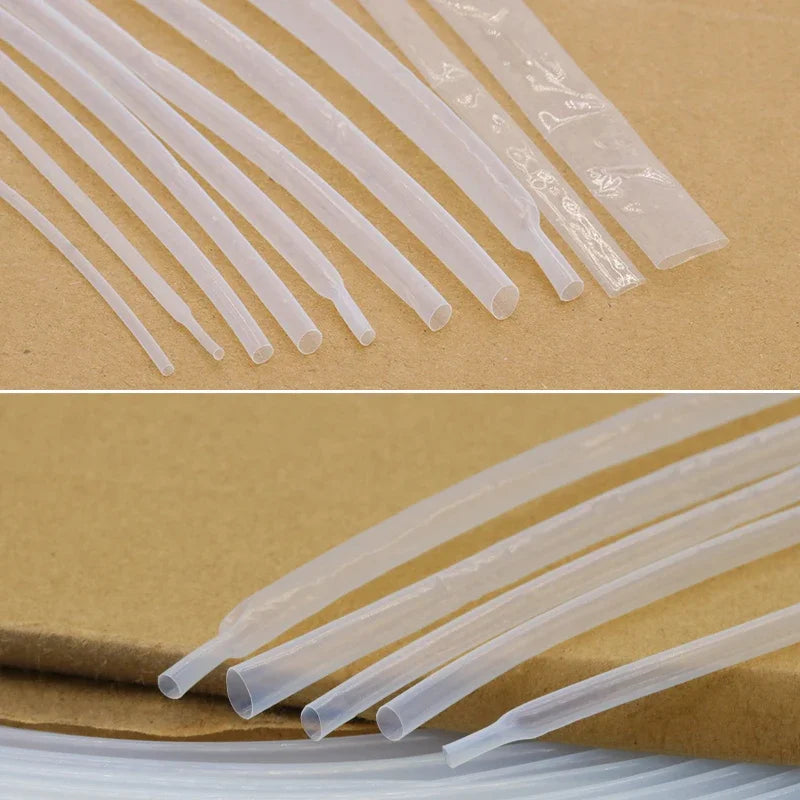 1m PTFE Heat Shrink Tube 1.7:1 Shrinkage Ratio Diameter 0.5mm ~ 15mm 260Deg.C High Temperature Pipe 600V RoHS Translucent