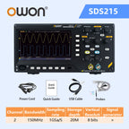 Owon SDS210S 2CH 100-200MHz 1GS/s 14Bit 25MHz FFT Scope Digital Oscilloscope  with Signal Generator Function