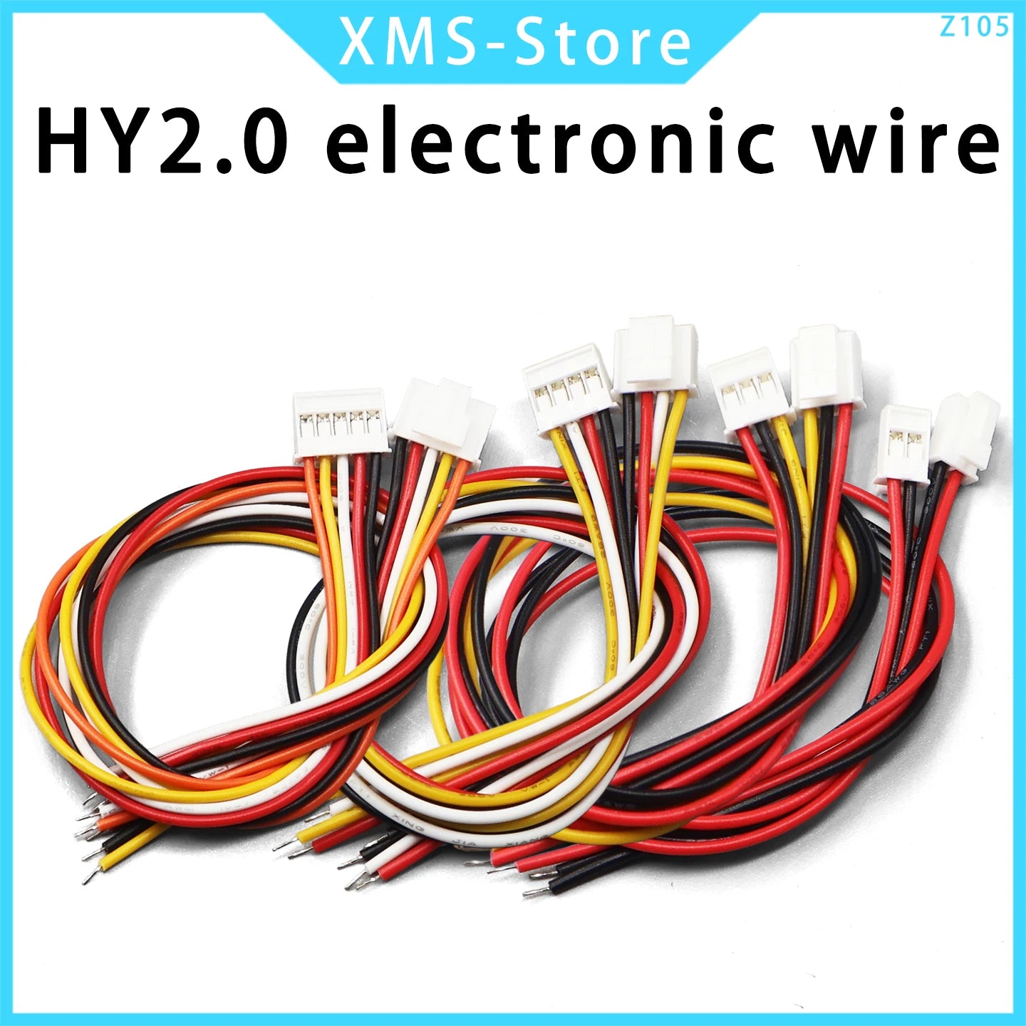 10PCS JST HY2.0mm Wire Cable Connector 2/3/4/5/6Pin 2.0MM Pitch Plug 10CM/20cm/30CM Wire Length 26AWG
