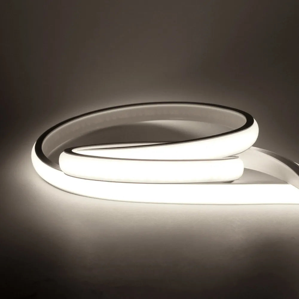 Dimmable COB LED Neon Strip Light 220V Dimmer Switch Power Kit High Density 288 LEDs Linear Lighting IP68 Waterproof Flex Ribbon