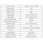 High Precision Vacuum Negative Pressure Sensor -100kpa-0kpa -100kpa-100kpa G1/4 Thread Gas Pressure Transmitter 0-5V Output