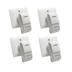 4Pcs Mini Curtain PIR Motion Detector Security System Sensor Wall Mounted PA461 Wired Infrared Alarm For Burglar Anti Theft