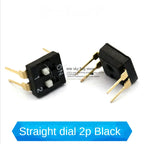 5PCS Dial Switches Toggle Side Dial Flat Dial Coding Patch 2P 4 5 6 8 9 10 Bit 2.54mm Red Blue Black