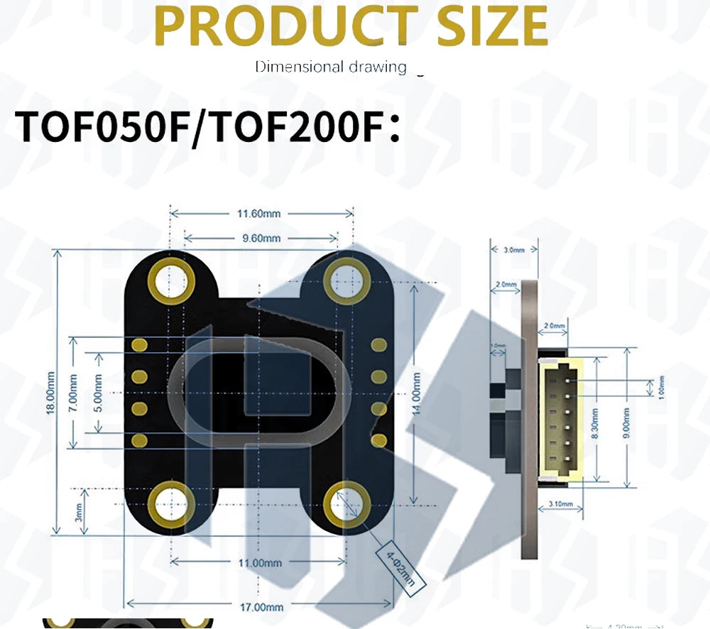 ‌VL6180/VL53L0X/VL53L1X Time-of-Flight (ToF) Laser Distance Sensor – High-Precision Ranging Module (50cm/2m/4m) with MCU