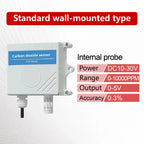QT-10 CO2 Transmitter NDIR Carbon Dioxide Sensor RS485 4-20mA 0-5V 0-10V 10-30VDC IP65 for Greenhouse HVAC Factory