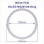 DC5V WS2812B Pixel Ring LED Panel Light Individual 8/16/24/35/45/128 LED Addressable WS2812 IC 5050 RGB LED Ring Module