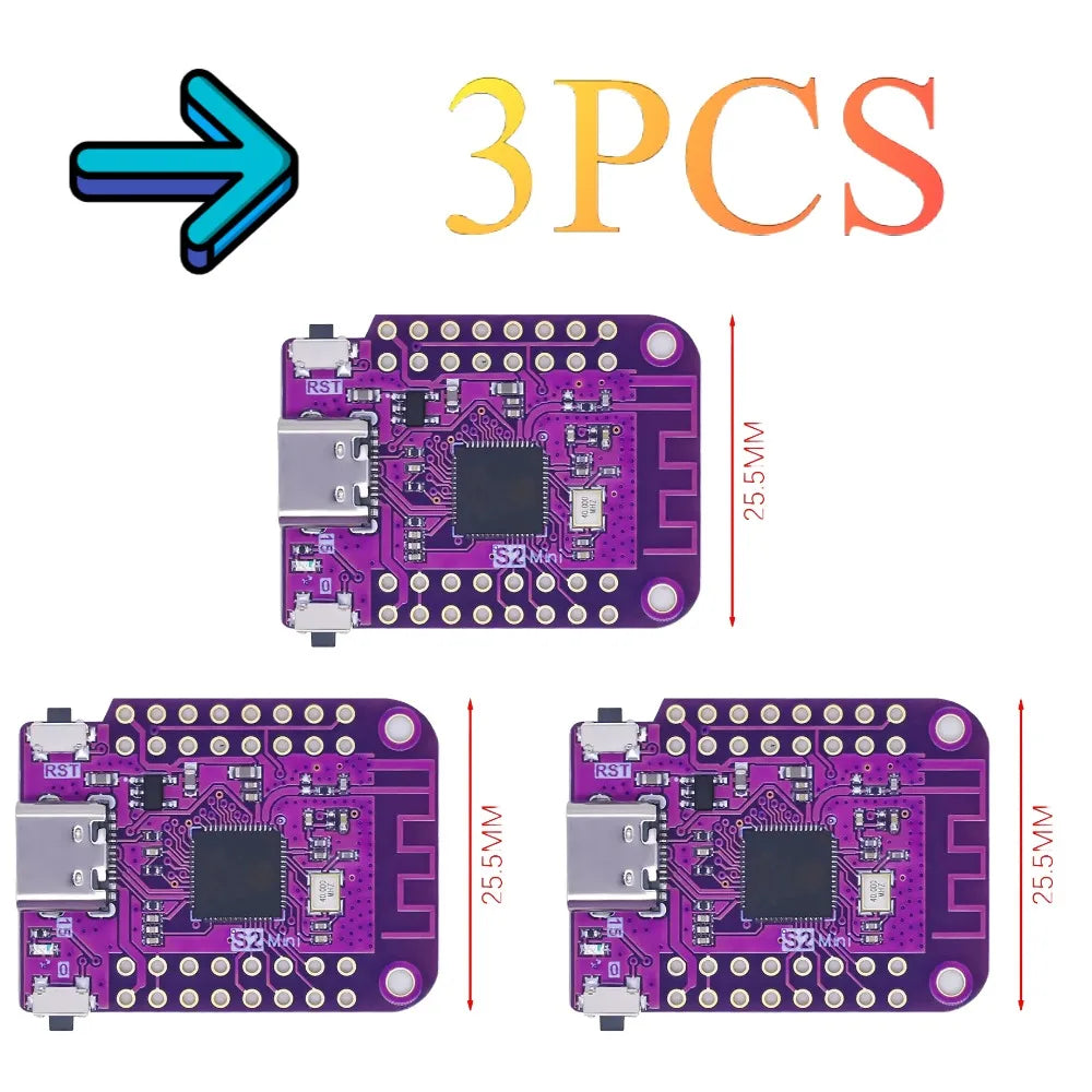 ESP32 S2 Mini WiFi Board Based ESP32-S2FN4R2 ESP32-S2 4MB Flash Type-C Connect Compatible with MicroPython