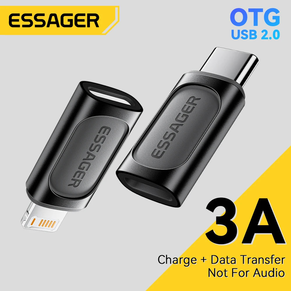 Essager USB C To Lightning Adapter PD 20W Fast Charging OTG USB Type C To Lighting For iPhone 15 14 11 XR Pro Max IOS Converter