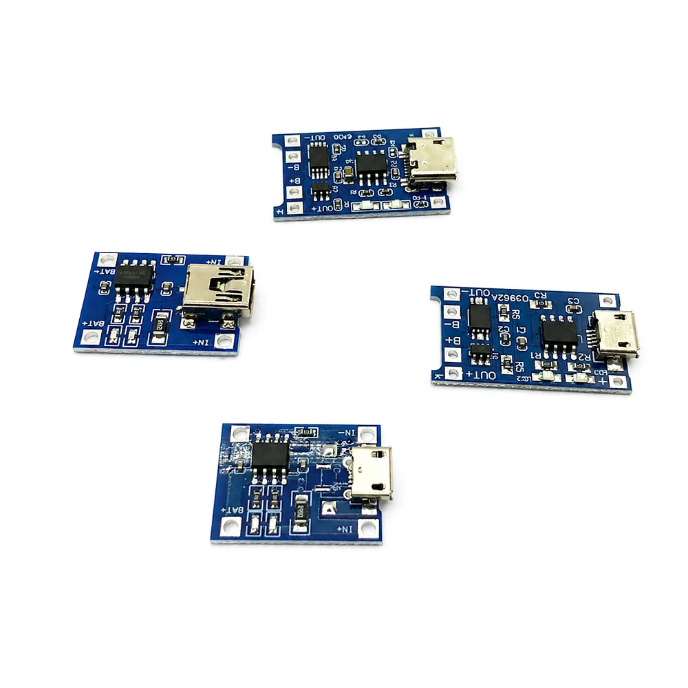 1/3/5pcs Type-C Micro Mini USB 5V 1A 18650 TP4056 Lithium Battery Charger Module Charging Board With Protection Dual Functions