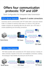 RS485 RS232 to Ethernet 8 Ways Serial Server NB183-V2 Series TCP UDP MQTT HTTP Modbus Gateway TCP- RTU POE