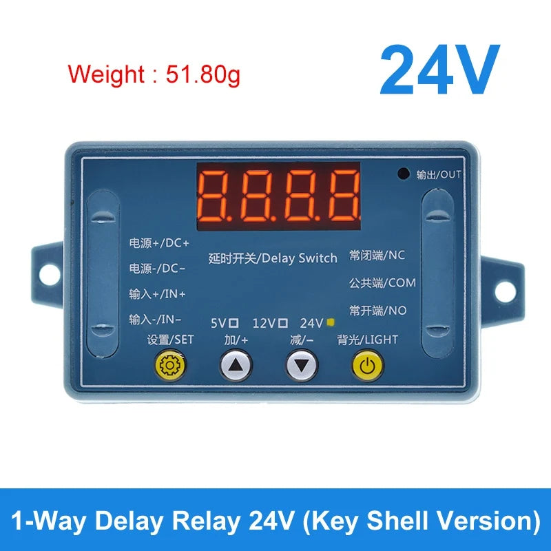 DC 5V 12V 24V 10A Adjustable Time Delay Relay Module 32 Modes LED Digital Timming Trigger Timer Control Switch Pulse Cycle