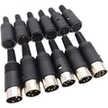 1Pcs Black DIN Circular Connector, Male/Female Chassis & Cable Mount Plug/Socket (3/4/5/6/7/8 Pin)