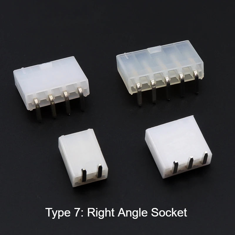 10Sets 4.2mm Pitch MOLEX Mini-Fit 5557/5559 Single Row 2/3/4/5/6P Male Female Housing Terminal Straight/Curved Needle Connector