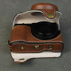 Handmade Leather Case for Panasonic Lumix TZ99 ZS99 Camera Carrying Bag with Adjustable Shoulder Strap