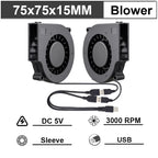 Gdstime 40mm 50mm DC 5V USB 60mm 70mm TV Box Cooling Fan 120mm 140mm Brushless AV Receiver Cooler w 2 in 1 USB Controller Cable