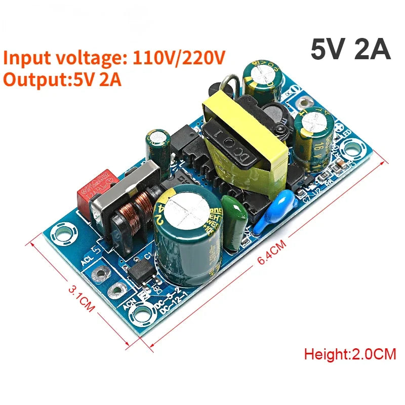 AC 85-265V to DC 5V 12V 24V  Step Down Transformer Power Supply  1A 2A 4A 6A 8A 9A  13A Switching Power Module  Bare Board