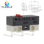 10PCS Micro Limit Switch Momentary Push Button Switch 1A 125V AC Mouse Switch 3Pins Long Handle Roller Lever Arm SPDT 12X6X6MM