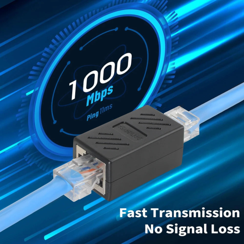 Metal Shielded RJ45 Coupler Female to Female, Ethernet Cable Extender Joiner, Anti-Interference LAN Adapter for Cat5e Cat6