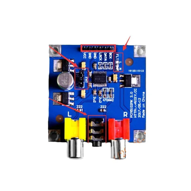 PCM5102 PCM5102A Audio DAC Decoder Board I2S Input 32Bit 384K With 3.5mm Headphone Output Port