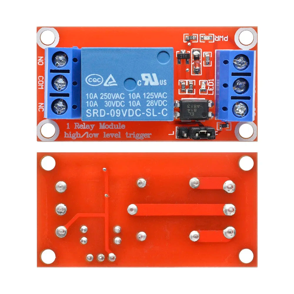 1-5Pcs DC 5V 9V 12V 24V 1 Channel Relay Module With Optocoupler Shield Board High Low Level Trigger Power Supply Module Arduino