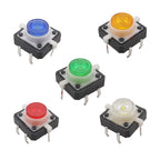 Tactile Push Button Switches 12x12x7.3mm 4 Pin Illuminated Tact Switch LED Light Button Reset Momentary Switches 12*12*7.3mm