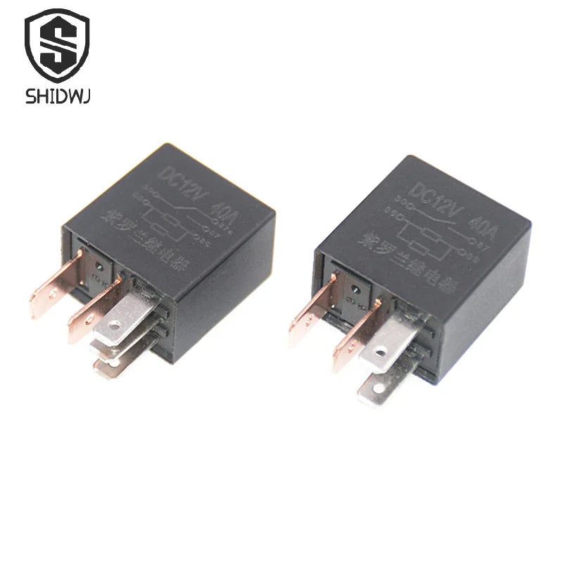 DC 12V/24V 40A Rated Current 1NO 1NC SPDT 4Pin/5Pin Car Relays Socket Automotive Alarm Relay & Wire 40 Amp Auto Accessories
