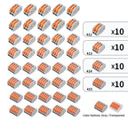 10/20/30PCS 2/3/4/5-Port Assorted Kit Quick Push In Lever Wire Connector Mini Compact Terminal Block 0.08-4mm2 Electrical Wiring