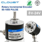 Photoelectric Incremental Rotary Encoder 38S6G5-B-G24N 50/100/200/360/400/500/600PPR AB 2 Phase DC8-24V NPN PNP Optical Encoder
