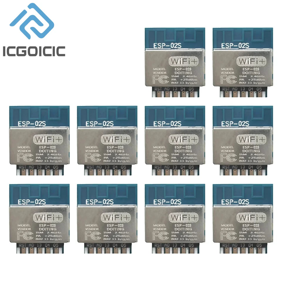 1-10pcs ESP-02S Wi-Fi Module Serial Golden Finger Package ESP8285 Wireless Transparent Transmission Compatible With ESP8266