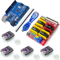 CNC Shield V3 Engraving Machine 3D Printer + 4pcs DRV8825 Or A4988 Driver Expansion Board For Arduino For UNO- R3 With USB Cable