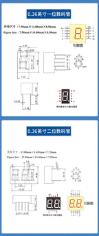 5pcs 0.28 0.36 0.4 0.56 Inch Digital Tube LED Display 1Bit 2Bit 3Bit 4Bit Display Common Anode / Cathode 7 Segment  Led Display