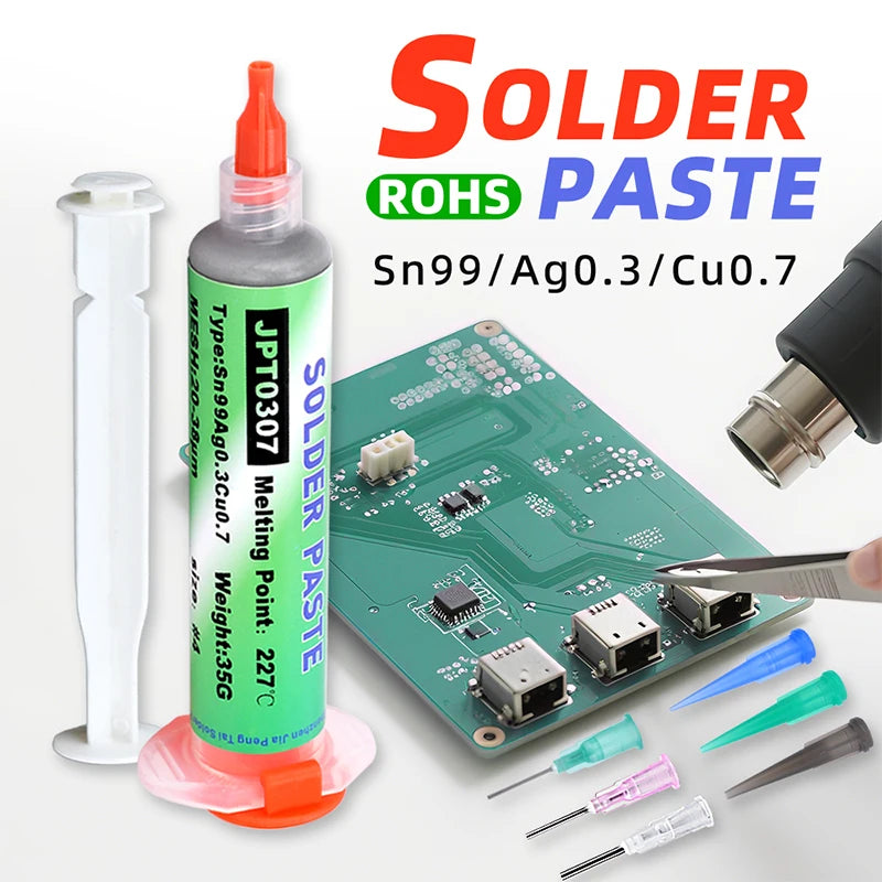 JPT0307 Lead-Free Solder Paste RoHS No-Clean Silver-Containing for SMT