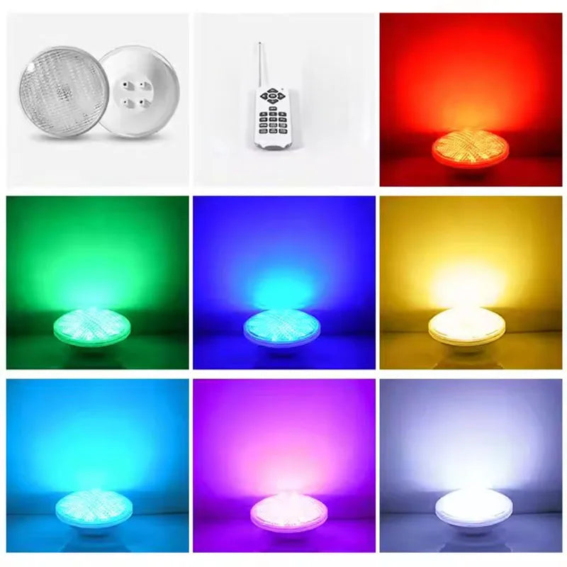 18W 25W 35W LED Underwater Light Par56 Swimming Pool Light LED IP68 12V SMD5730 Underwater Lamp RGB Warm Cold White LED Piscina