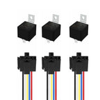 5 PIN 12V Relay with Harness, 40AMP 12 Volt Relay Automotive Relays with Relay Socket and Wiring Harness, SPDT Relay Switch