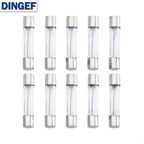 150PCS 15Values 6*30 Glass Tube Fuses Car Glass Tube Fuses Assorted Kit 6X30 with Box fusiveis 0.1A-30A Household Fuses