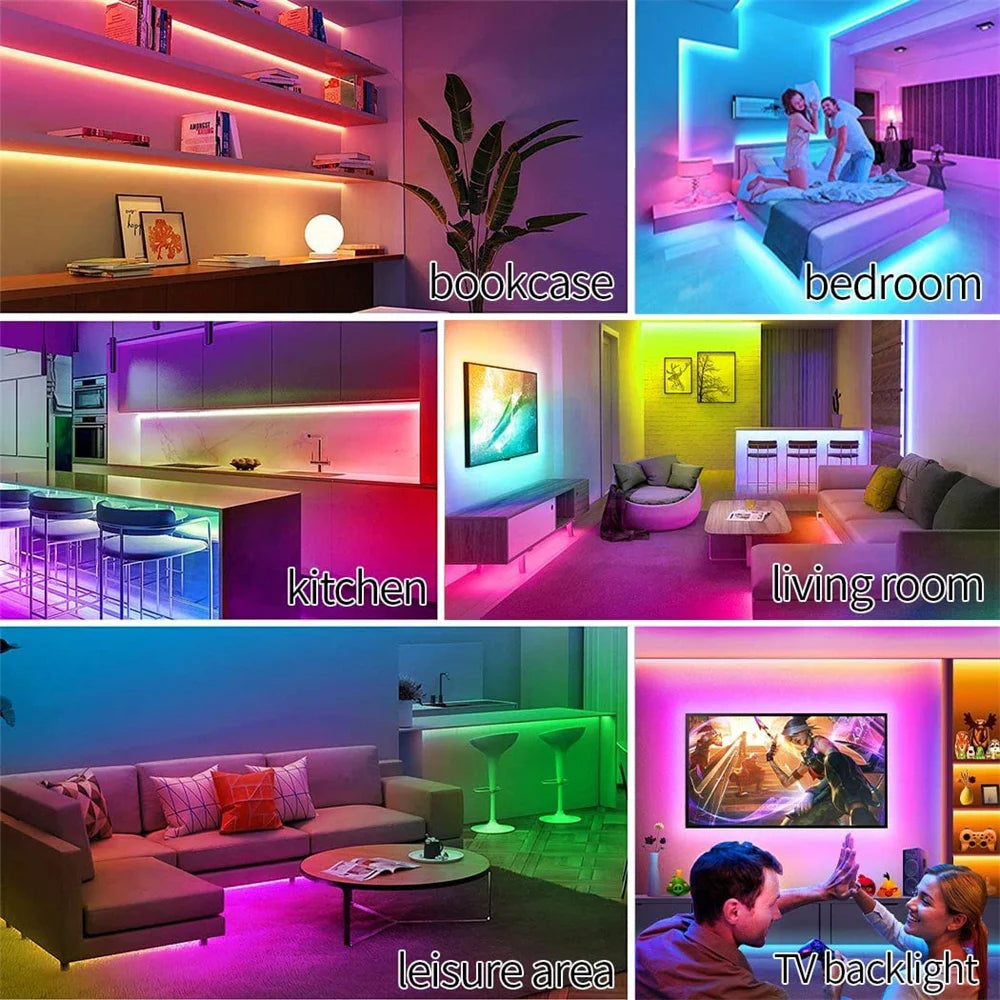 5V USB Led Lights for Room  RGB Led Strip Lights 10m 20m 30m Flexible Ribbon Diode Tape for Room Bedroom Decor TV Backlights