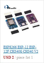 ESP8266 CH340G NodeMcu V3 Lua Wireless WIFI Module Connector Development Board ESP-12E Micro USB CH9102X CP2102 Based L293D