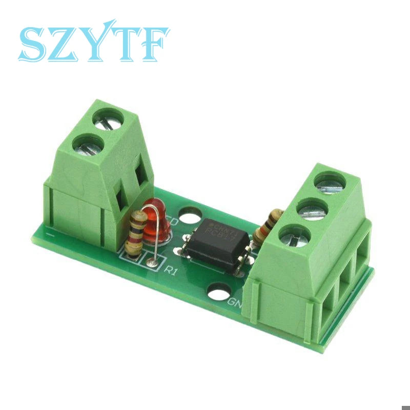 1-10PCS 1 Channel Way Optocoupler Isolation Module PC817 3V-5V 12V 24V Photoelectric Isolator Rail Holder PLC Drive Motor Board