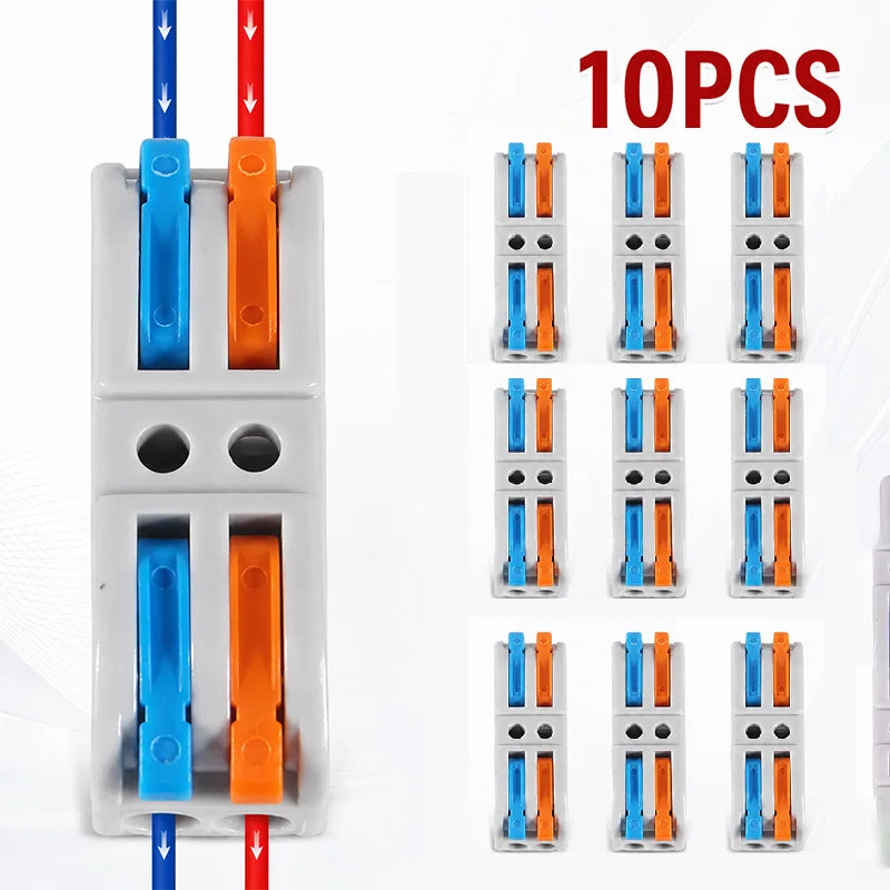 PCT-222-C PCT-223-C Color Lever Wire Connector 2 3 Port 5 10 20PCS Compact Push In Terminal Block for Electrical Cable Wiring